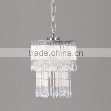 2015 Manufacture pendant light of white crystal