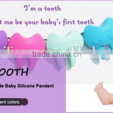 Wholesale BPA Free Food Grade Silicone Teething Pendant for Baby Chew Silicone Pendant