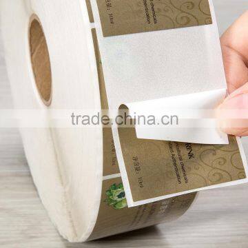 waterproof adhesive vinyl lables, custom 4 colors transparent vinyl stickers roll custom