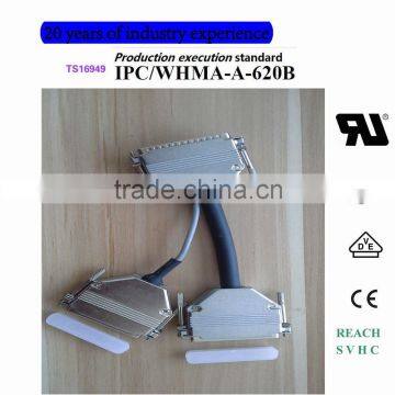 D-SUB37-M+cover-1*2 P +LIYCY-37*0.25(solder+assembly) Wire harness assembly