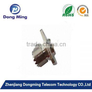 UHF female straight solder type with 4 hole flange