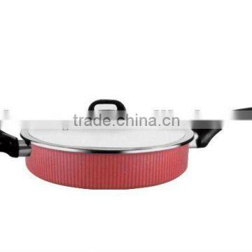 Stripe design aluminum deep pan