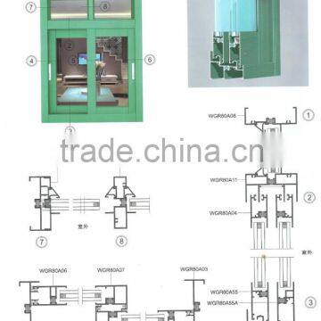 High quality aluminium heat insulation sliding casement window TFFC-30