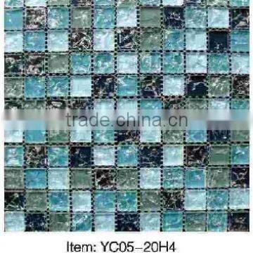 snow flower glass mosaic tile