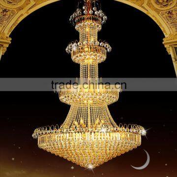 New crystal flat chandelier light, hotel chandelier in Zhongshan