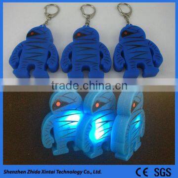 3D halloween silicone keychain led flashlight wholesale