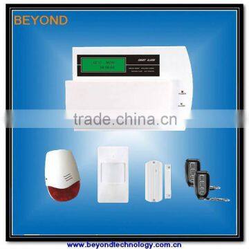 Wired and wireless security system with LCD display