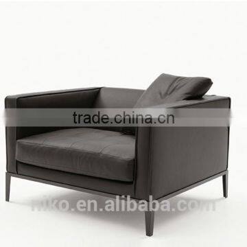 Black Color Dandi Simple and High Quality Sole Color Fabric Armchair Living Room Furniture