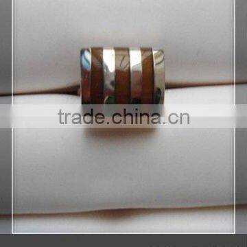 Fashion Stainless Steel Brown Enamel Cuffink X019