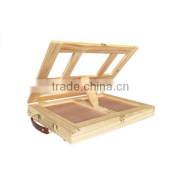 Made in China handmade portable pine wooden desk and easel with drawer