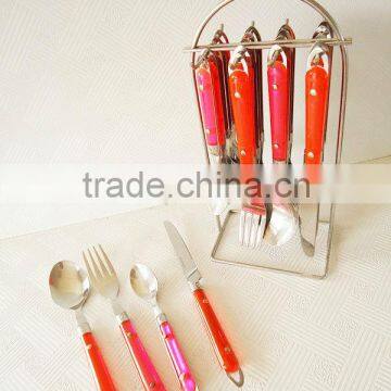 Wholesales Three Pins High End Market Colourful Handle Food Serving Set