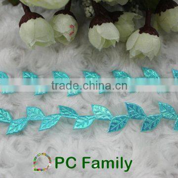 Light Blue Leaves Ribbon Decoration