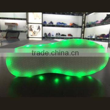 Fashionable Black pu Led Light Running Shoes Light and Soft for Men and Women Kids Runners