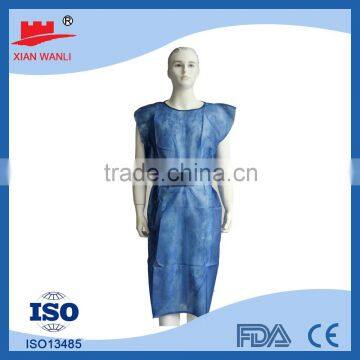 CE/FDA/ISO13485 chiropractic patient gowns buy nonwoven hospital gowns for sale