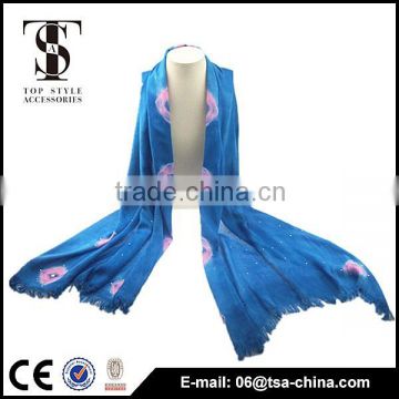 Beautiful dyeing scarf for girl with lace