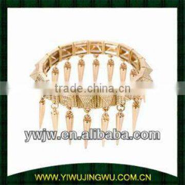 High Quality Spiked Friendship Fake Gold Bangle(JW-G1069)