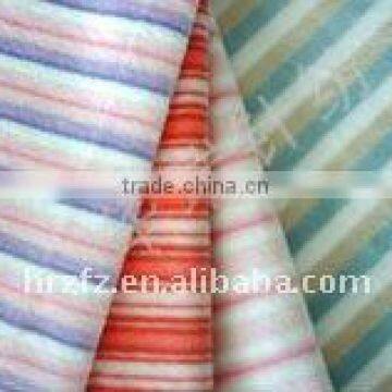 colorful stripe cotton velvet