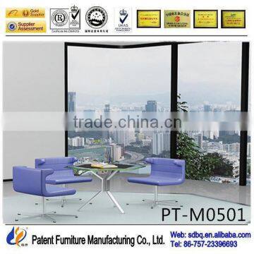 PT-M0501 WorkWell office furniture supply standard high gloss office glass desk with metal legs good quality