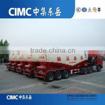 3 Axles Bulk Cement Transporter Tank Trailer Truck with Air Compressor