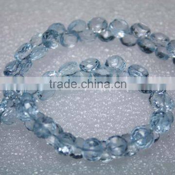 Natural Sky Blue Topaz Faceted Briolette Onion