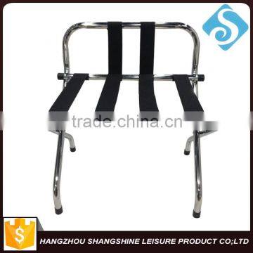 Stainless steel Luggage rack with back in Hotel