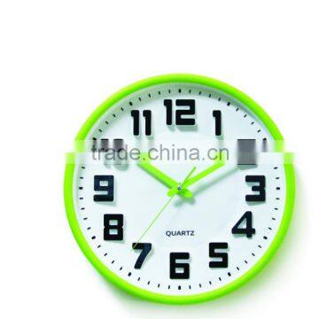 10 inch promotional plastic modern 3D decorative wall clock with scale