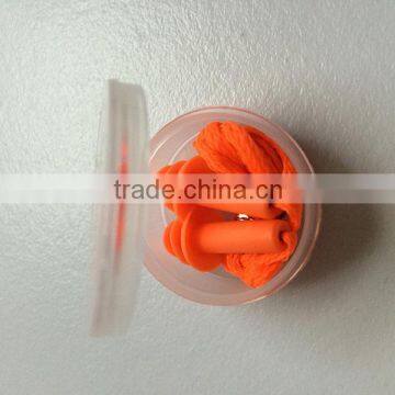 CE approved with plastic string noise reduction soundproof safety soft PU foam material cylindrical shape banded ear plugs