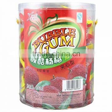 3g Chinese waxberry bubble gum(confectionery fruit chewing gum)