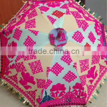 Beautiful Designs!!! Amazing price!!! Tribal ethnic gypsy Vintage Banjara Fabric Pink Parasol Indian Parasol