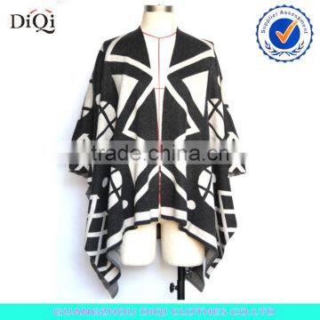 Black and white winter shawl casual wear for ladies