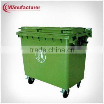 660L Industrial Plastic Outdoor Large Dustbin Waste Containers With Wheels