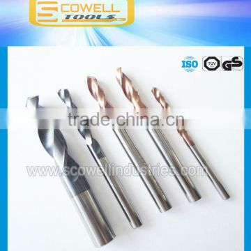 HRC 55 Tungsten carbide drill bits Micro Grain Altin coated for processing harder steel