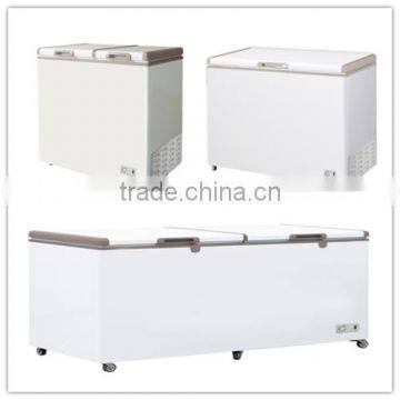 100-1700Ldouble top door double foam door horizontal chest freezer