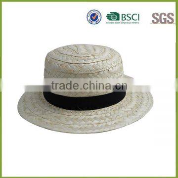 white wholesale mens straw hat decorate straw folding straw hat