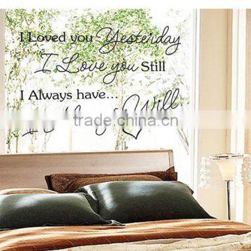 Bedroom Fashion decor vinyl wall stickers words, enjoying love