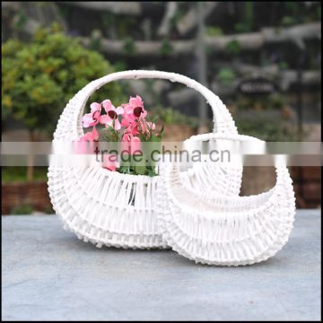 bulk white wicker basket set