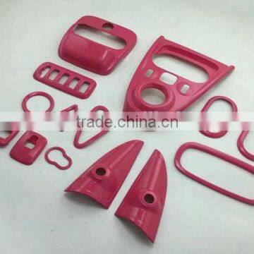 Automotive Decorative ABS Chrome Pink Interior Cover 14 Pcs For Smart Fortwo 2015 Accessories