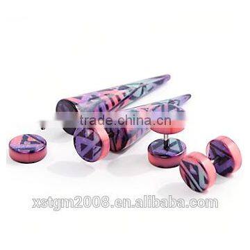 New arrival fake printed ear piercing wholesale jewelry