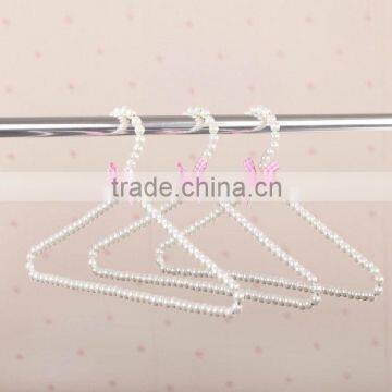 Premium Quality Metal Elegant Clothes Hangers Covered In Pearl Beads