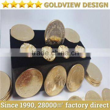 die casting real 24ct gold plated gold coins , customize gold souvenir Commemorative COINS