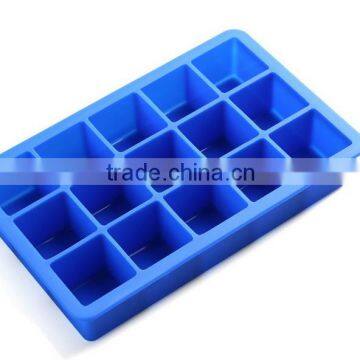 Perfect square shaped 15 holes silicone ice cube tray