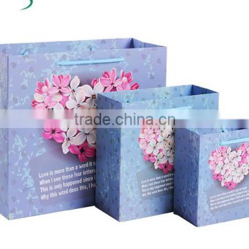 beautiful creative Gift paper Packaging Bag with handlle for drinking clothing with factory price