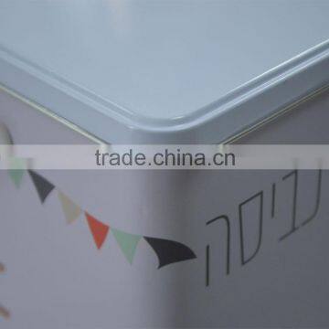 Plastic Handle Custom Washing Powder Storage Tin Box/Laundry Machine Shaped washing Powder Tin Container Metal Storage Box