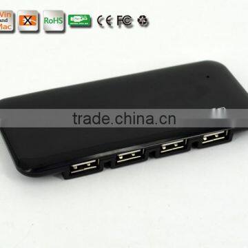 Low cost portable High Speed slim shape plastic casing 480MBPS 7 port USB 2.0 HUB