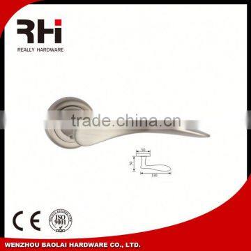 Aluminum Door Alu Door Lever Handle on Square Plate