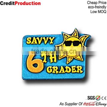 Promotional 6th grader Cheap Custom Soft PVC Pins Badge