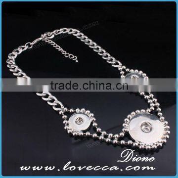 Cheap Price Silver Wholesale Fashion Jewelry Button Necklace for Sale photo-2