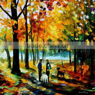 Colorful impressionism palette knife oil painting