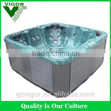 Factory freestanding Acryllic sex massage video corner drain Chinese hot spa tub