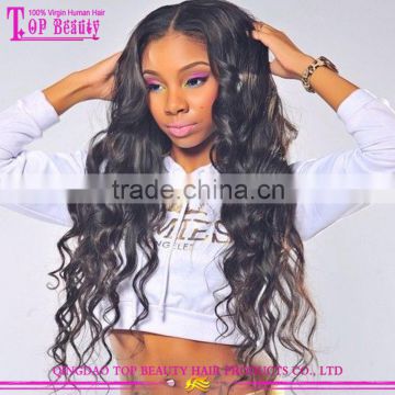 2016 New Design Natural Looking Lace Wig Grade 8A loose Wave Malaysian Virgin Hair Full Lace Wig